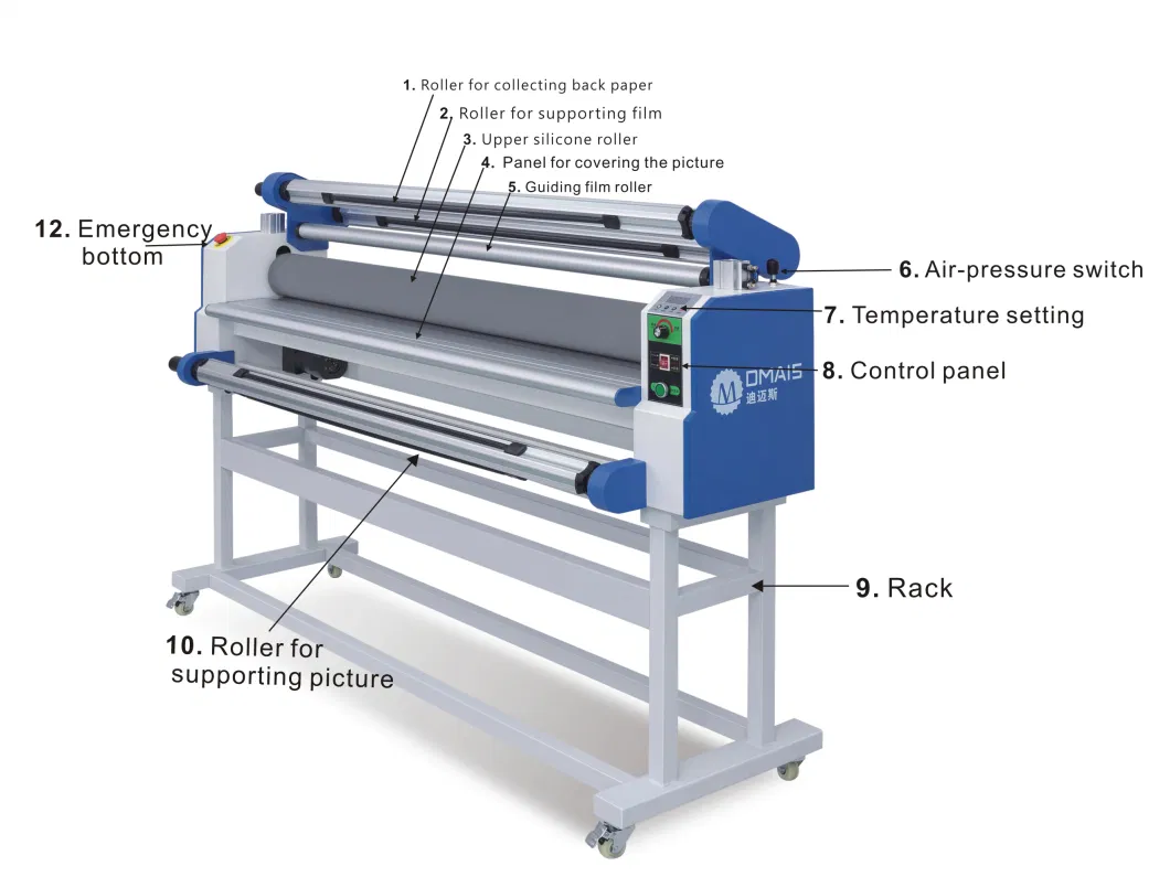 DMS-1680A 63" 160cm Wide Format Automatic Hot and Cold Roll to Roll Vinyl Laminator